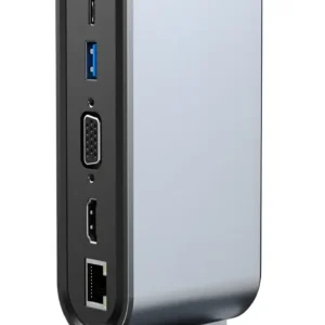 Hub USB-C 12 em 1 Capitech com HDMI, VGA e RJ45