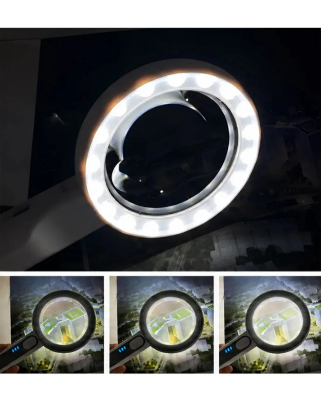 Lupa de Mão Aumento 12x com LED Profissional Portátil - Imagem 8