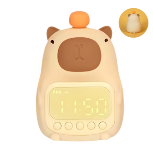 Despertador Luminaria Capivara Digital Led Recarregável
