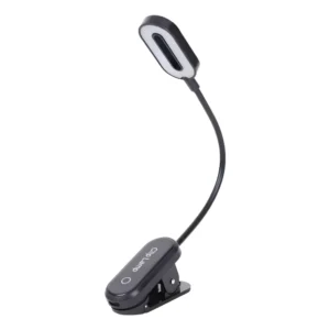 Luz de leitura de LED com clipe Capitech, haste flexível, preta