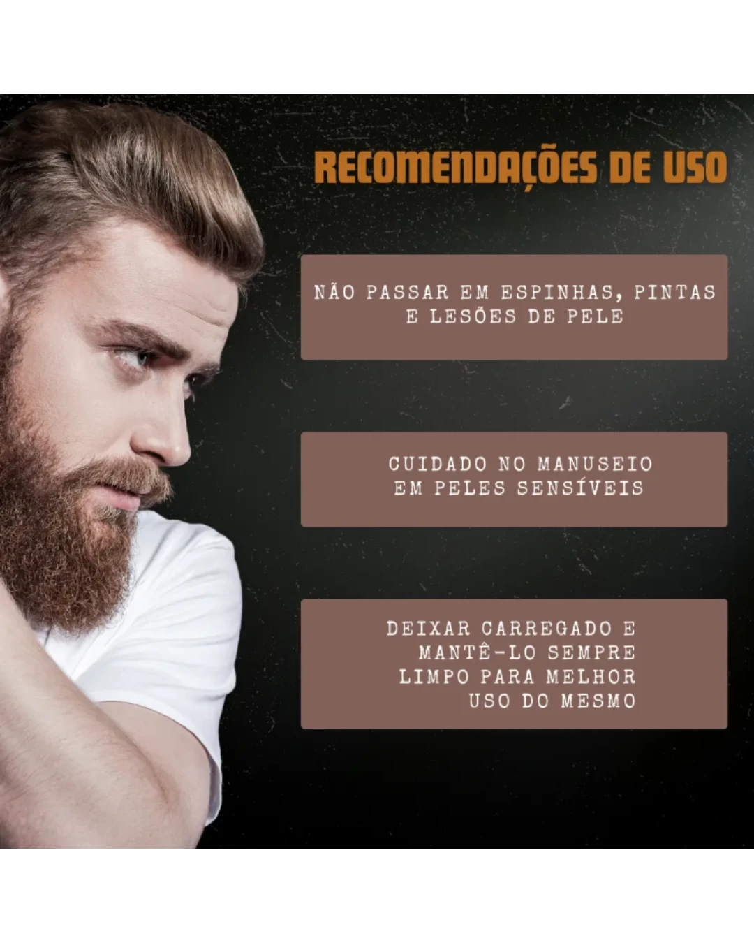 Aparador de Barba e Pelos à Prova d'Água com LED - Imagem 6