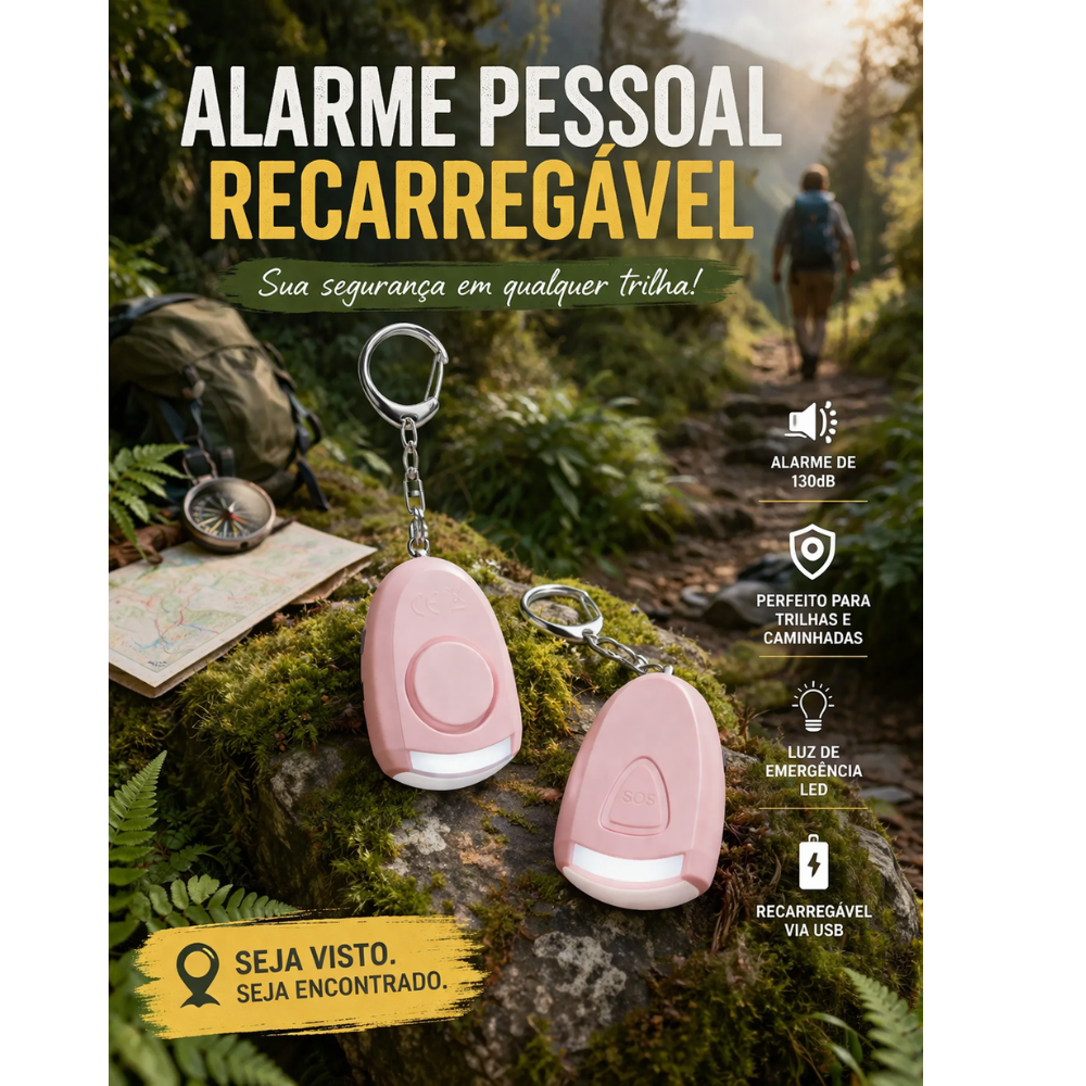 Botão Pânico Alarme E Luz Segurança Pessoal 130 Db Trilha - Imagem 11